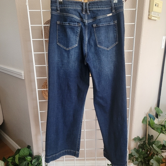 Kancan Wide Leg Trouser Dark Wash - Picture 4 of 8